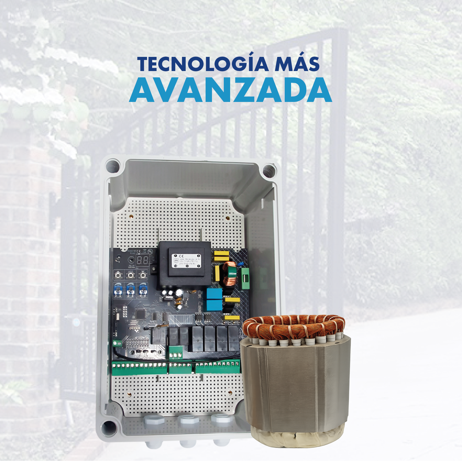 KIT DE PISTON TITAN PLUS 127V, CENTRAL, 2 CONTROLES – imagen 4