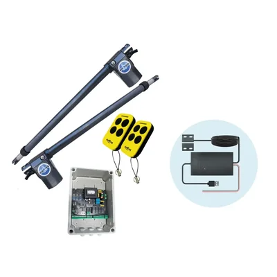 KIT DE PISTON TITAN PLUS 127V, CENTRAL, 2 CONTROLES + CONTROLADOR INTELIGENTE PARA PUERTAS AUTOMATICAS