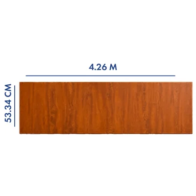 PANEL PARA PORTÓN COLOR ROBLE 4.26 M LARGO X 53.34 CM ANCHO