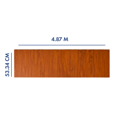 PANEL PARA PORTÓN COLOR ROBLE 4.87 M LARGO X 53.34 CM ANCHO