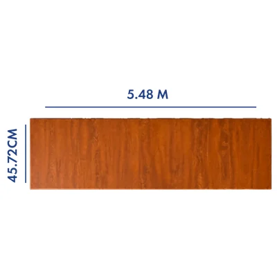 PANEL PARA PORTÓN COLOR ROBLE 5.48 M LARGO X 45.72 CM ANCHO