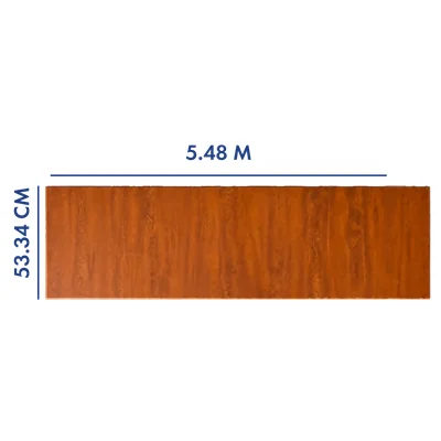 PANEL PARA PORTÓN COLOR ROBLE 5.48 M LARGO X 53.34 CM ANCHO