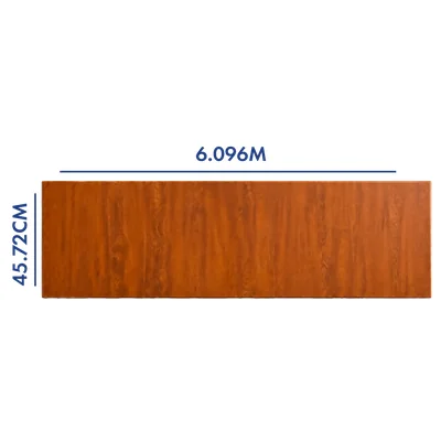 PANEL PARA PORTÓN COLOR ROBLE 6.096 M LARGO X 45.72 CM ANCHO