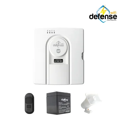 PAQ. CERCO ELECTRICO DEFENSE CON WIFI 18000 V 5000 METROS + SIRENA 30 W + BATERIA 12 V
