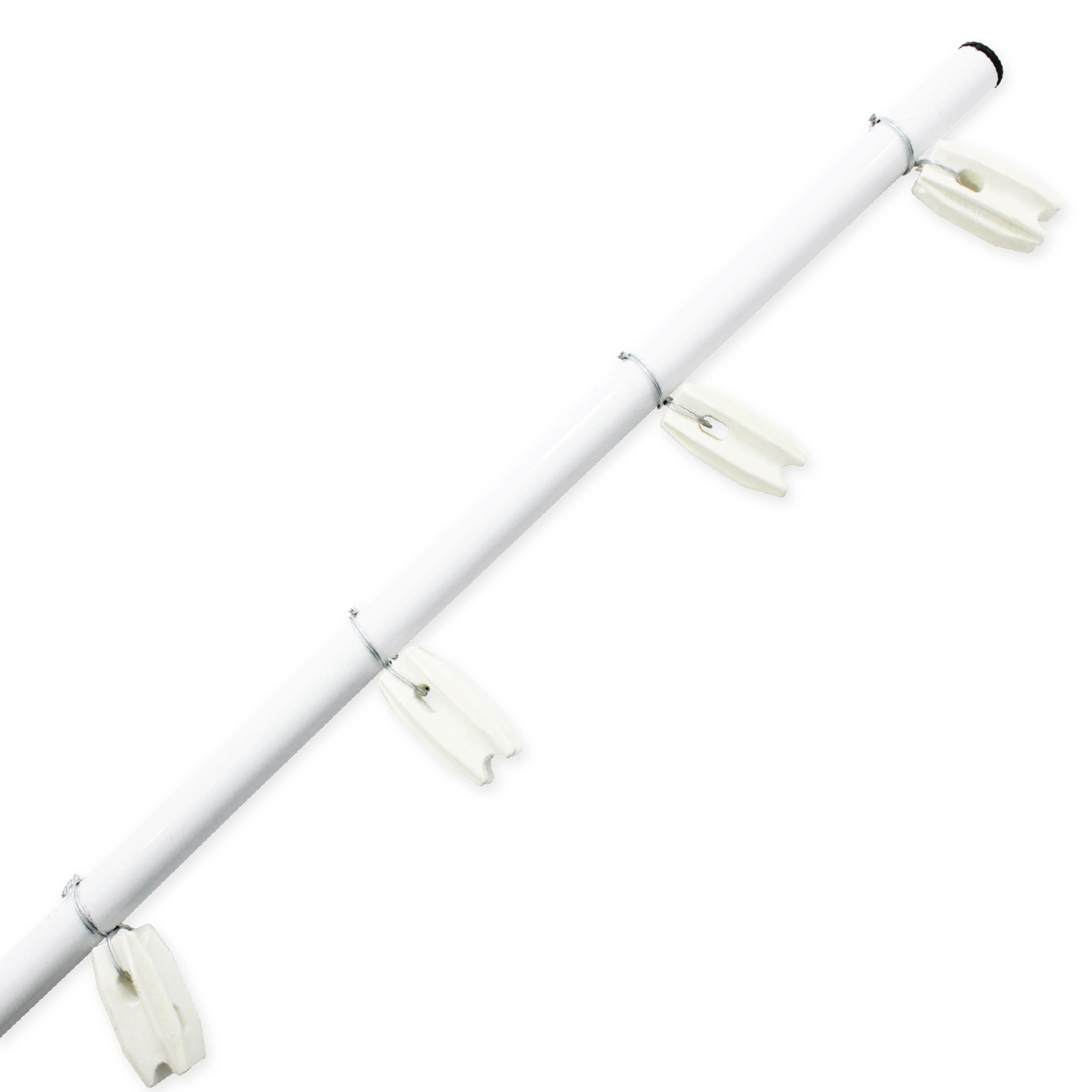 POSTE CON AISLADOR DE ESQUINA BLANCO