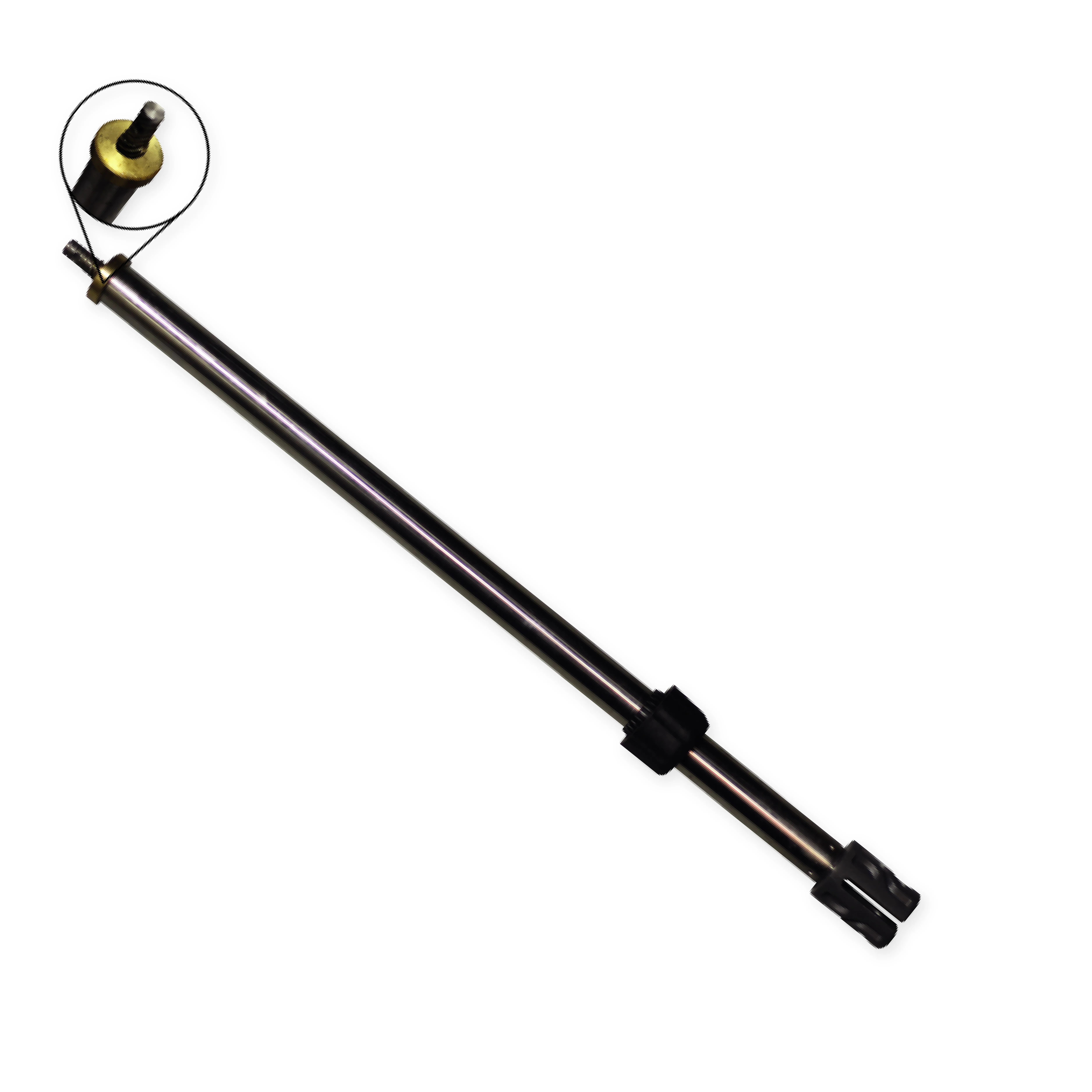 VASTAGO PISTON TITAN 24V CON TORNILLO, COPLE Y PUNTA BRONCE 