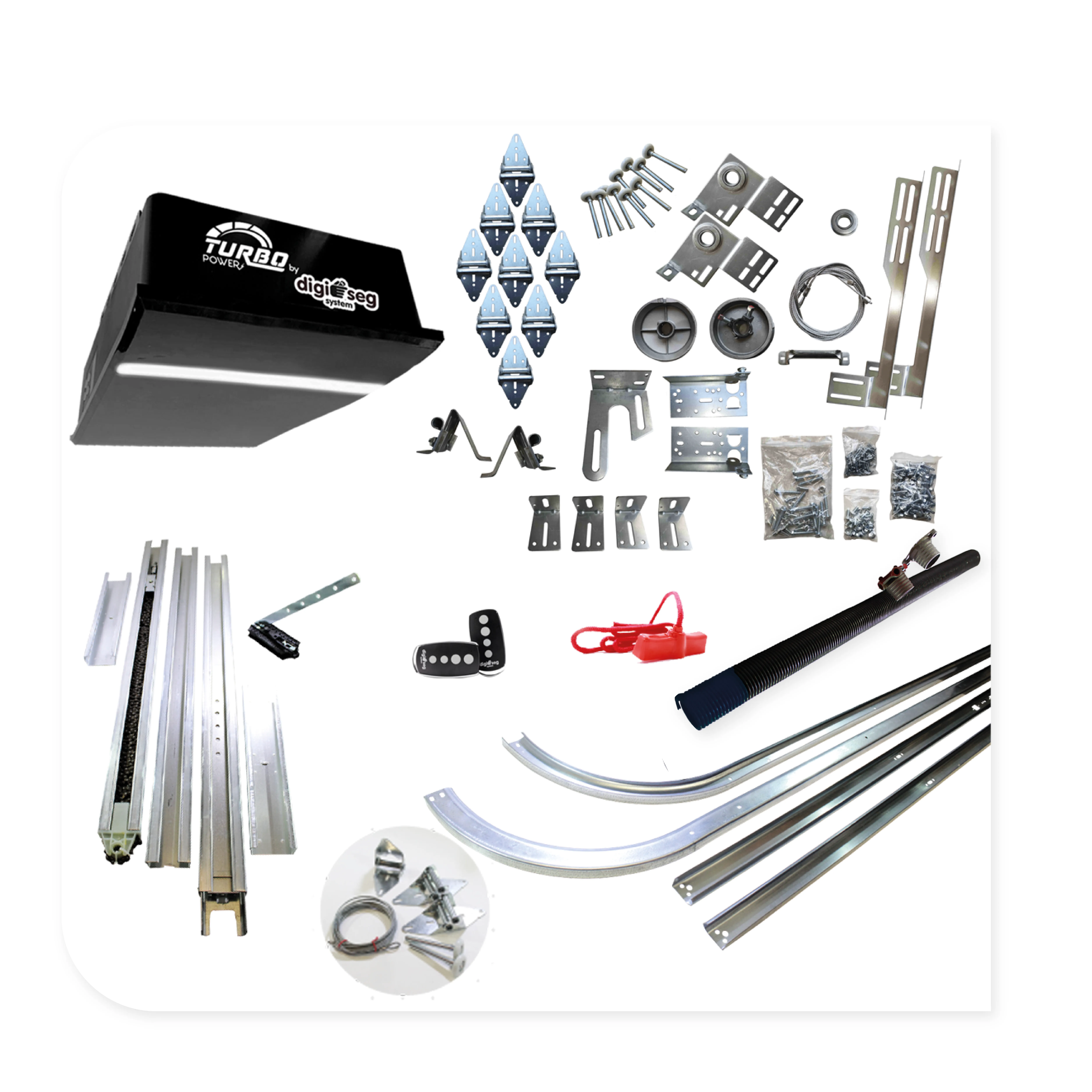 PAQ 1000N TURBO POWER C/ RIEL C + KIT DE HERRAJES 7X8 AZUL