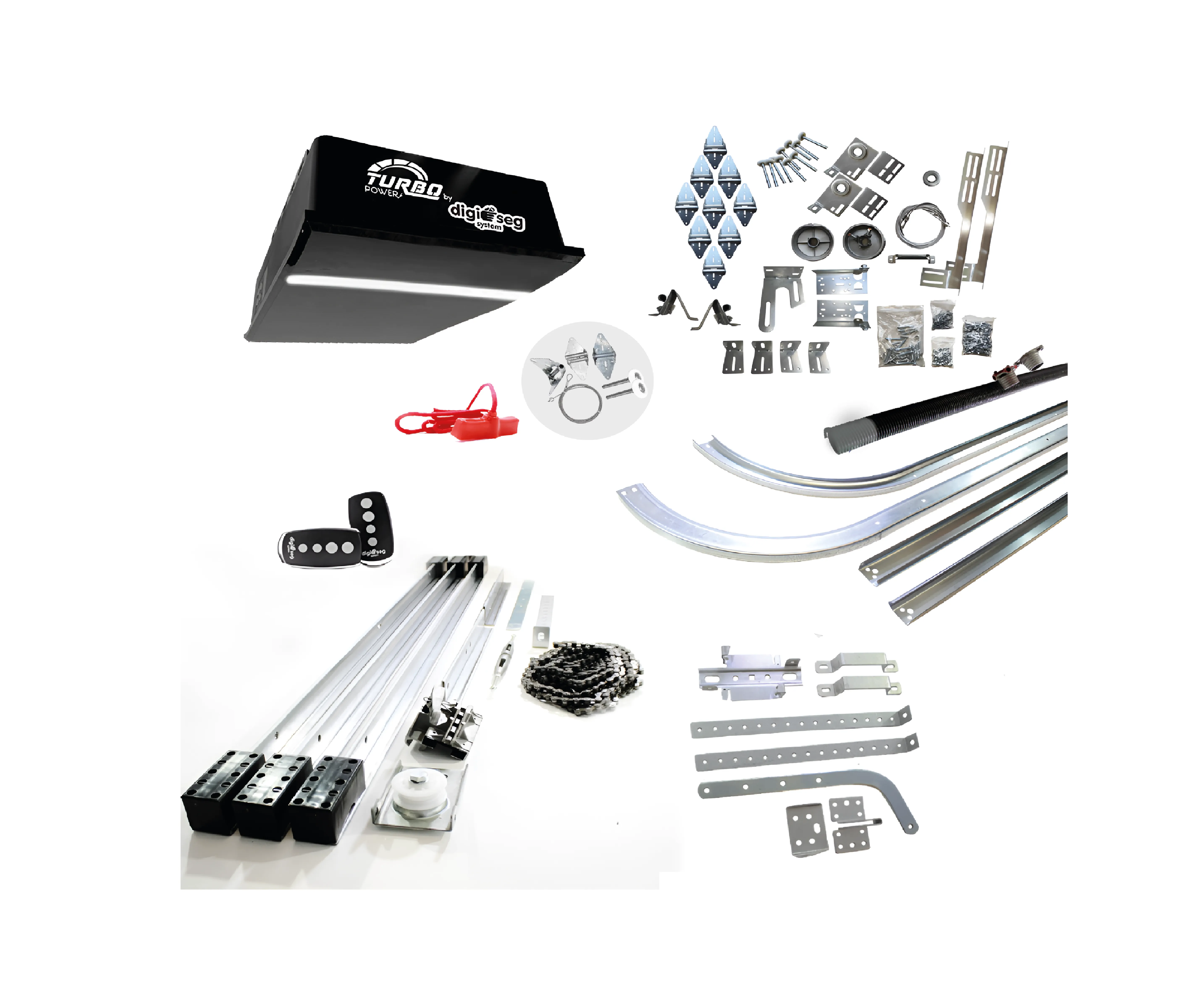 PAQ 1000N TURBO POWER C/ RIEL T + HERRAJES 8X8 BLANCO