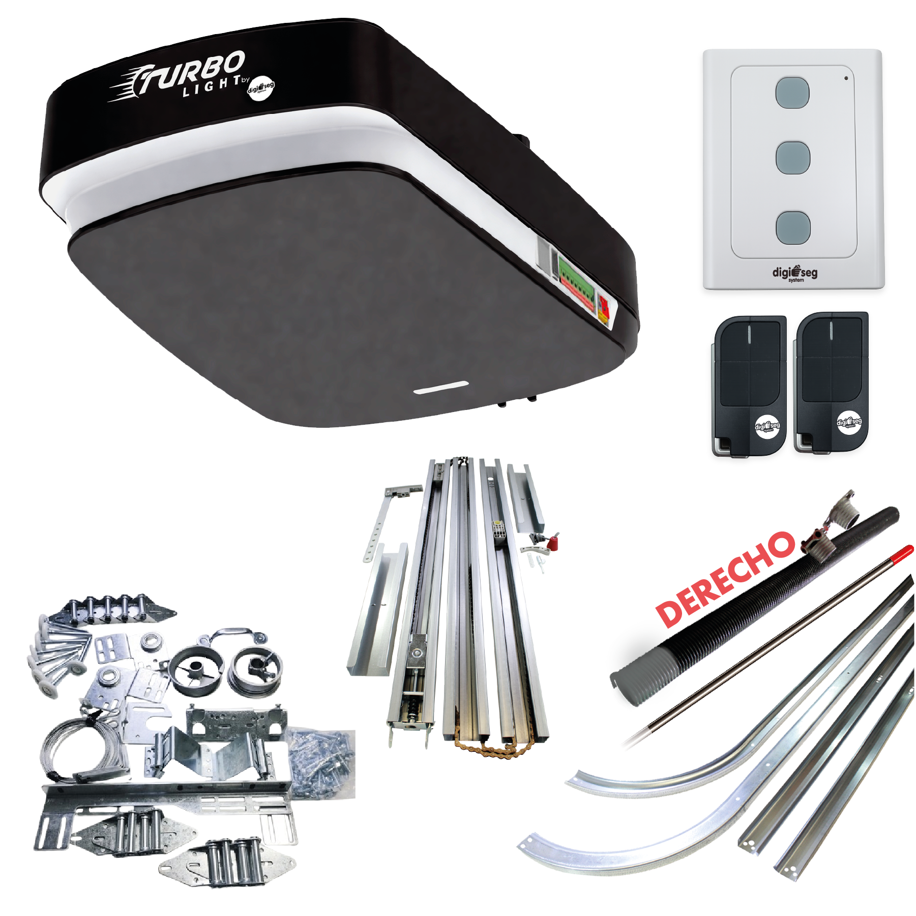 PAQUETE KIT ASCENDENTE TURBO LIGHT RIEL C + KIT DE HERRAJE S