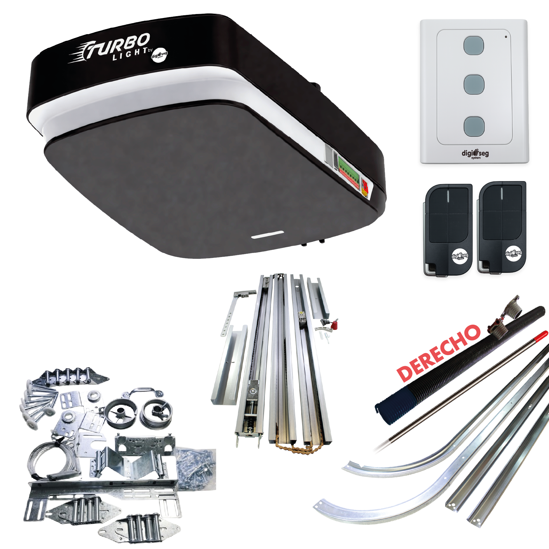 PAQUETE KIT ASCENDENTE TURBO LIGHT RIEL C + KIT DE HERRAJE S