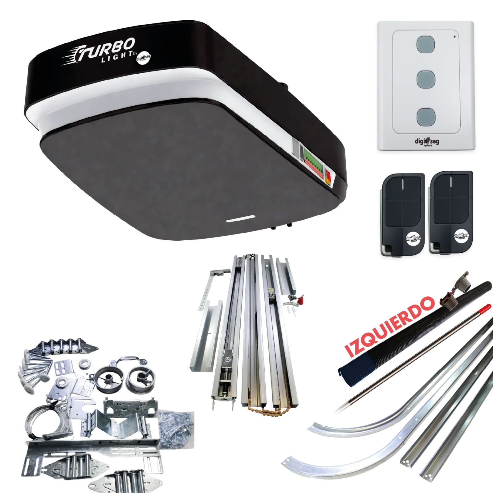 PAQUETE KIT ASCENDENTE TURBO LIGHT RIEL C + KIT DE HERRAJE S