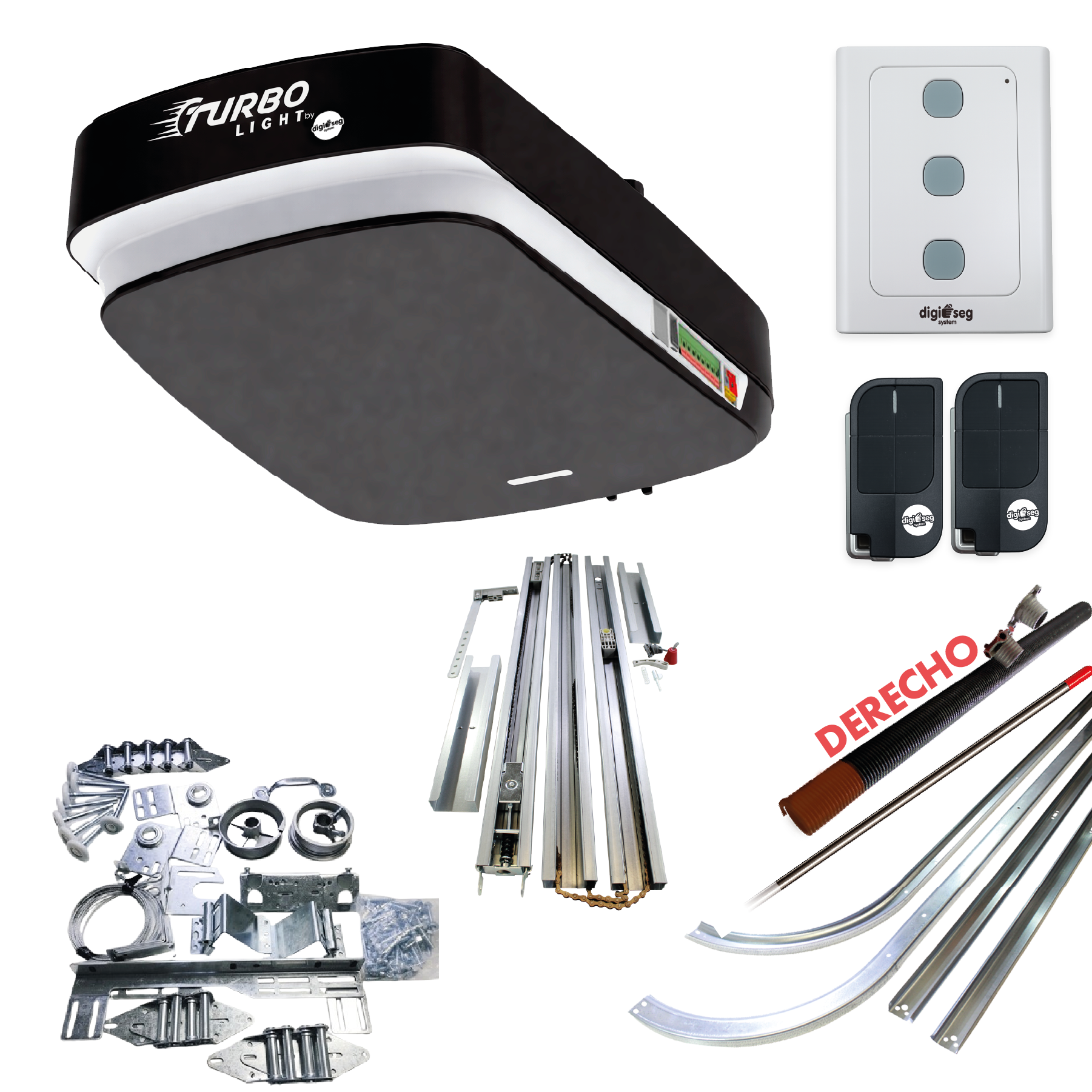 PAQUETE KIT ASCENDENTE TURBO LIGHT RIEL C + KIT DE HERRAJE S