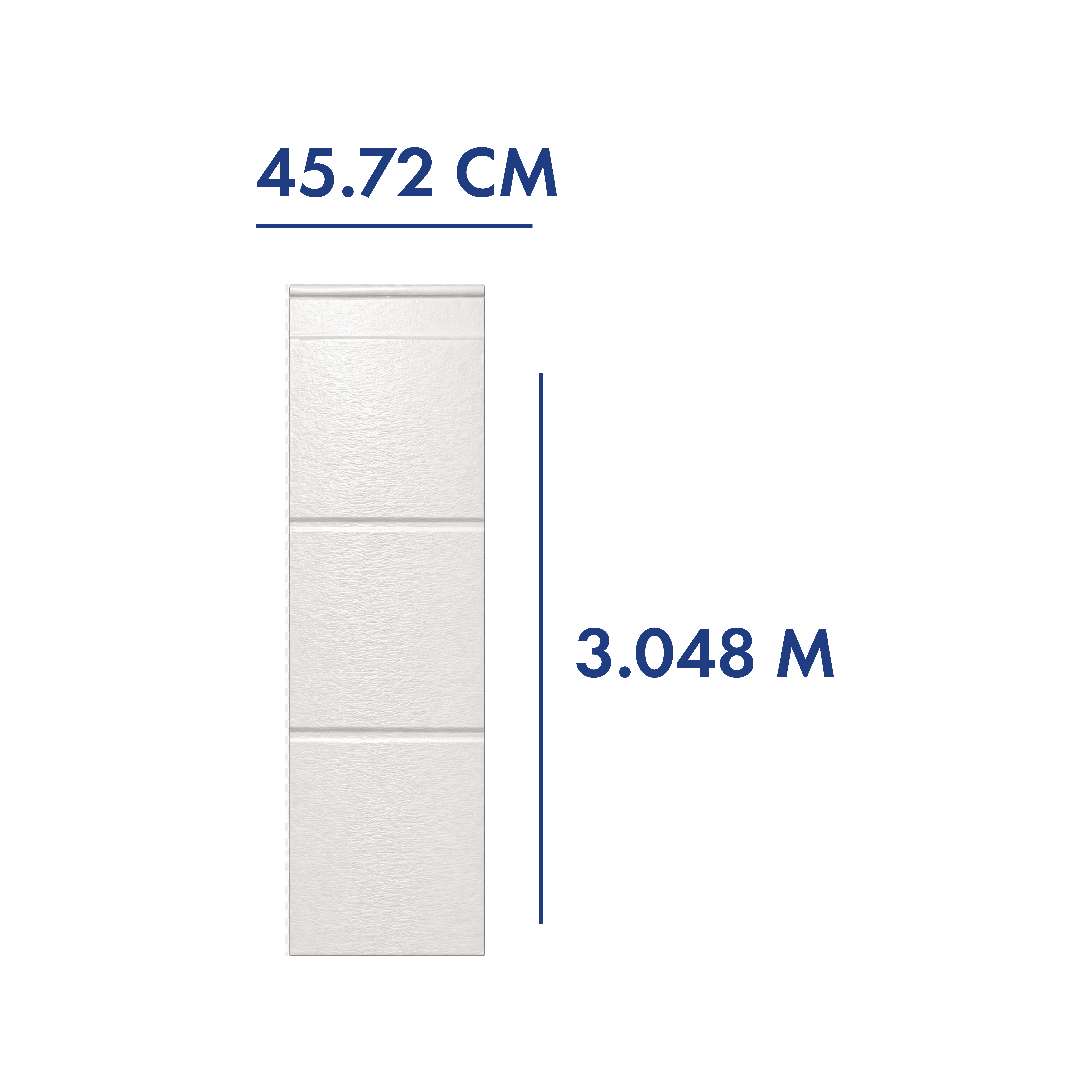 PANEL PARA PORTÓN  BLANCO 3.048 M LARGO X 45.72 CM ANCHO