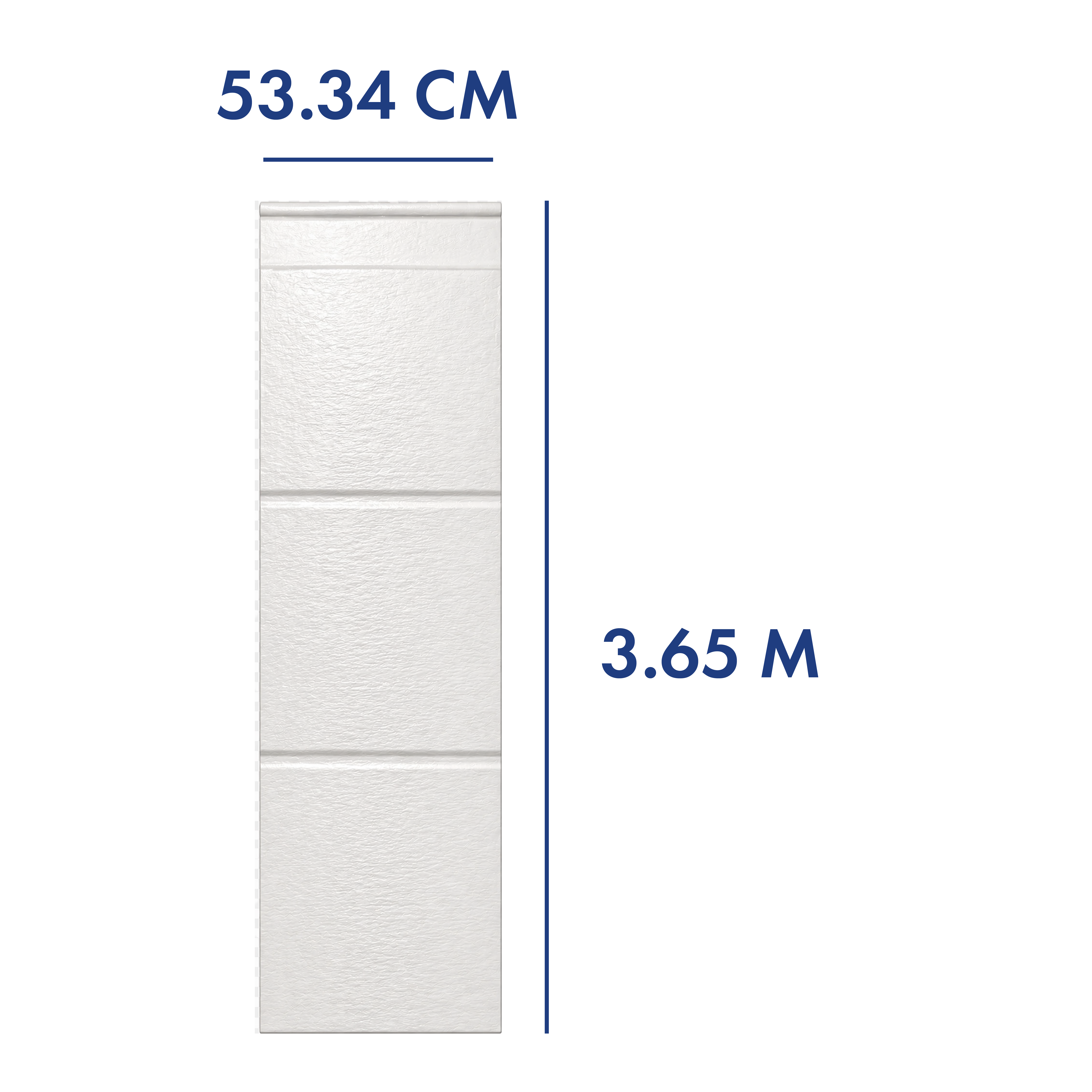 PANEL PARA PORTÓN BLANCO 3.65 M LARGO X 53.34 CM ANCHO
