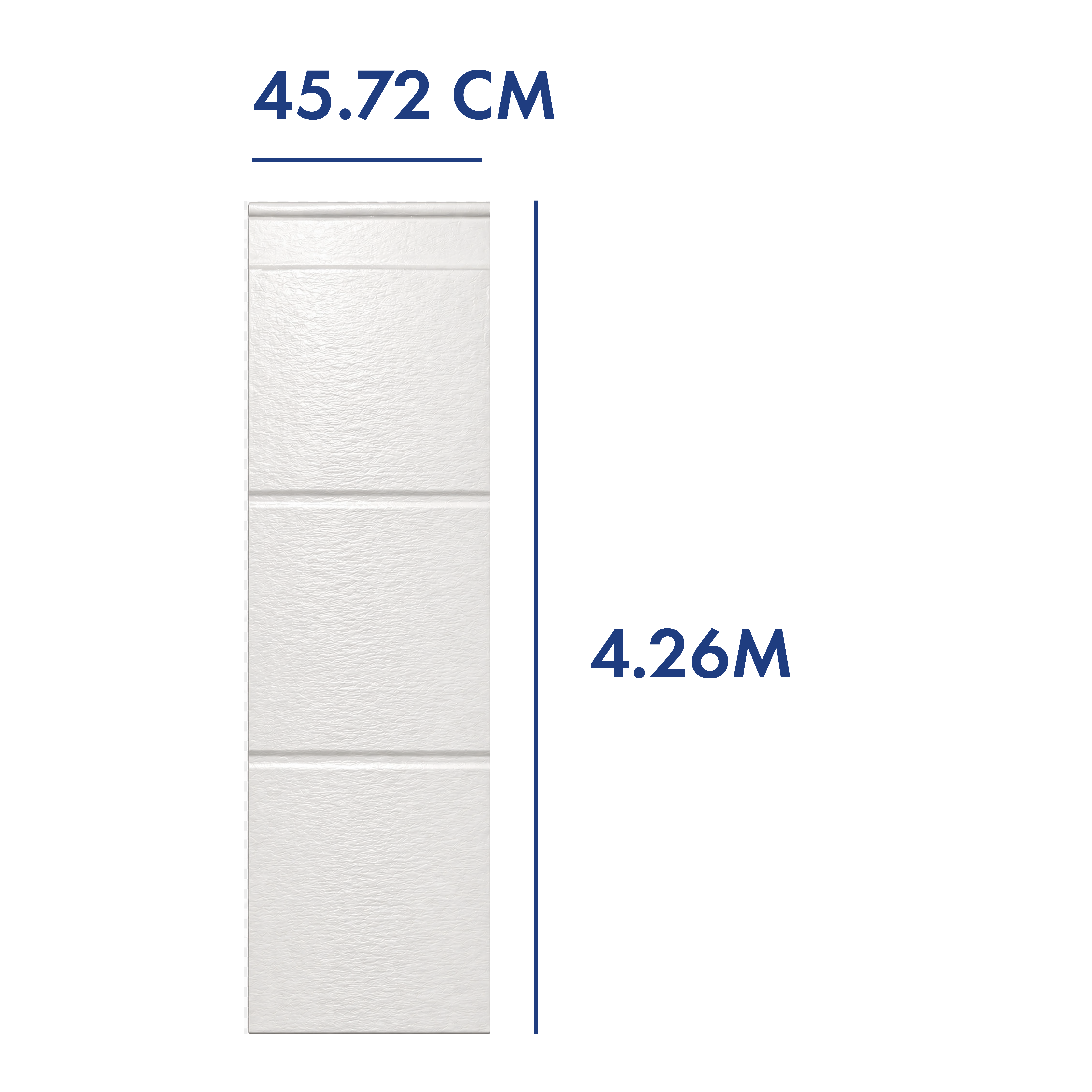 PANEL PARA PORTÓN BLANCO 4.26 M LARGO X 45.72 CM ANCHO
