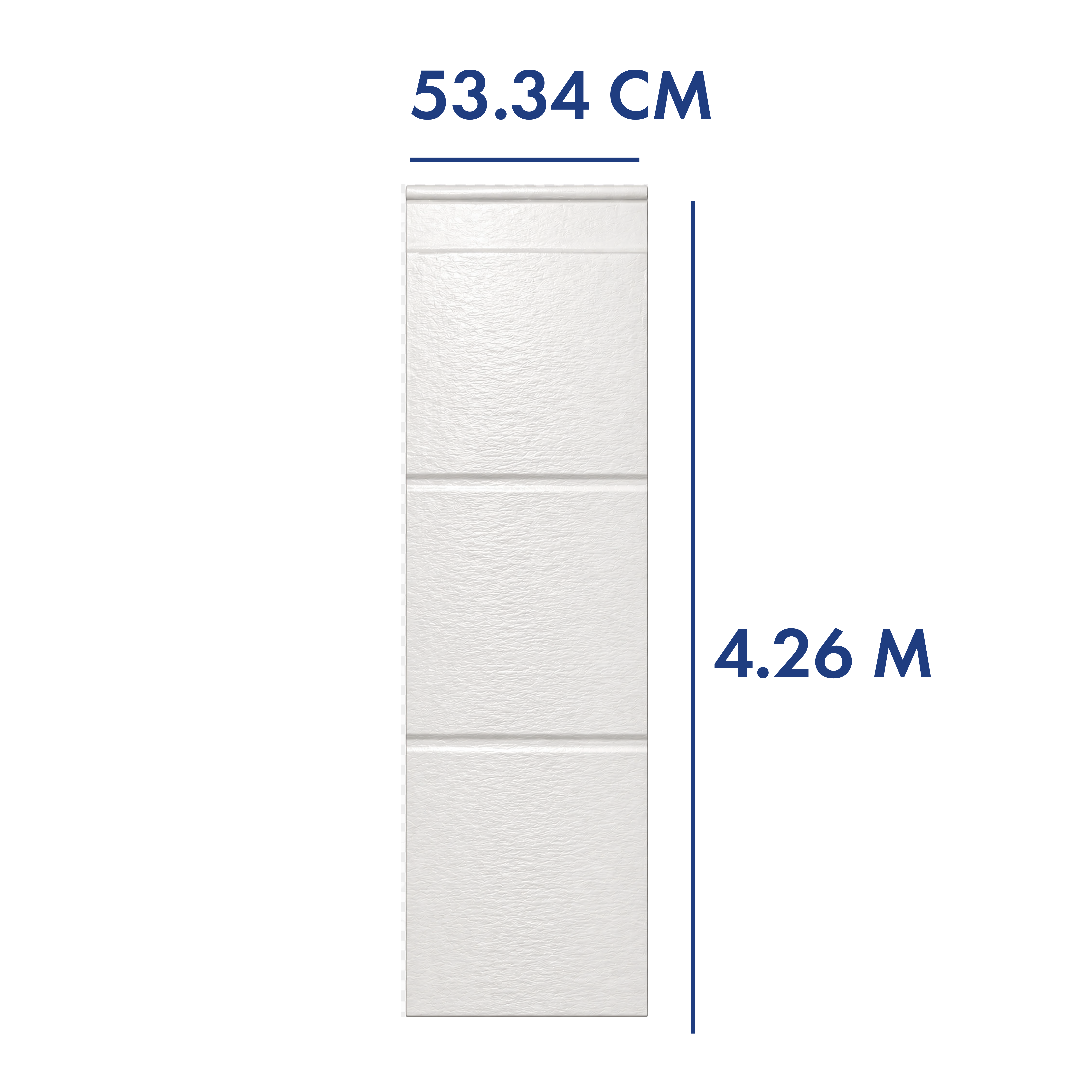 PANEL PARA PORTÓN BLANCO 4.26 M LARGO X 53.34 CM ANCHO
