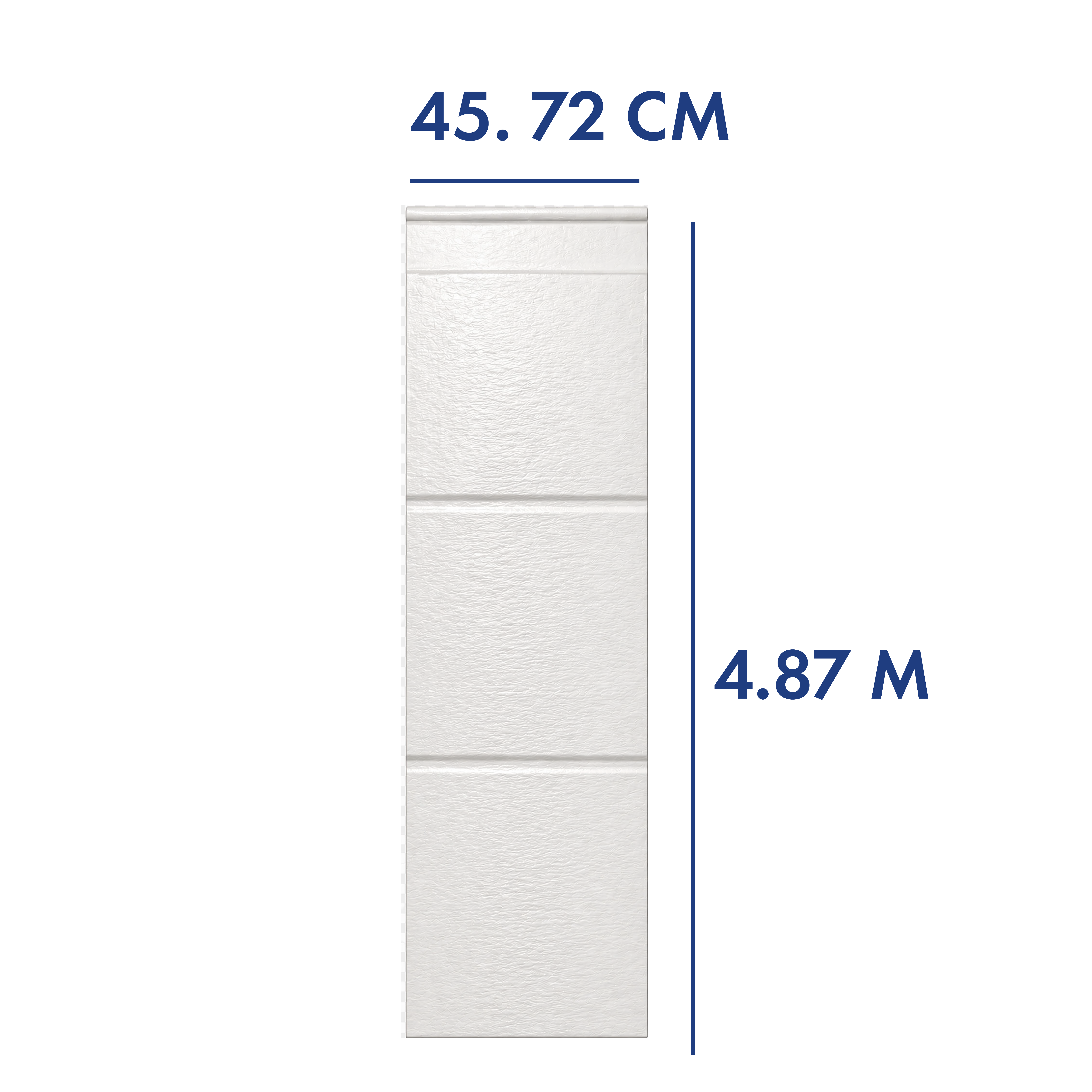 PANEL PARA PORTÓN BLANCO 4.87 M LARGO X 45.72 CM ANCHO