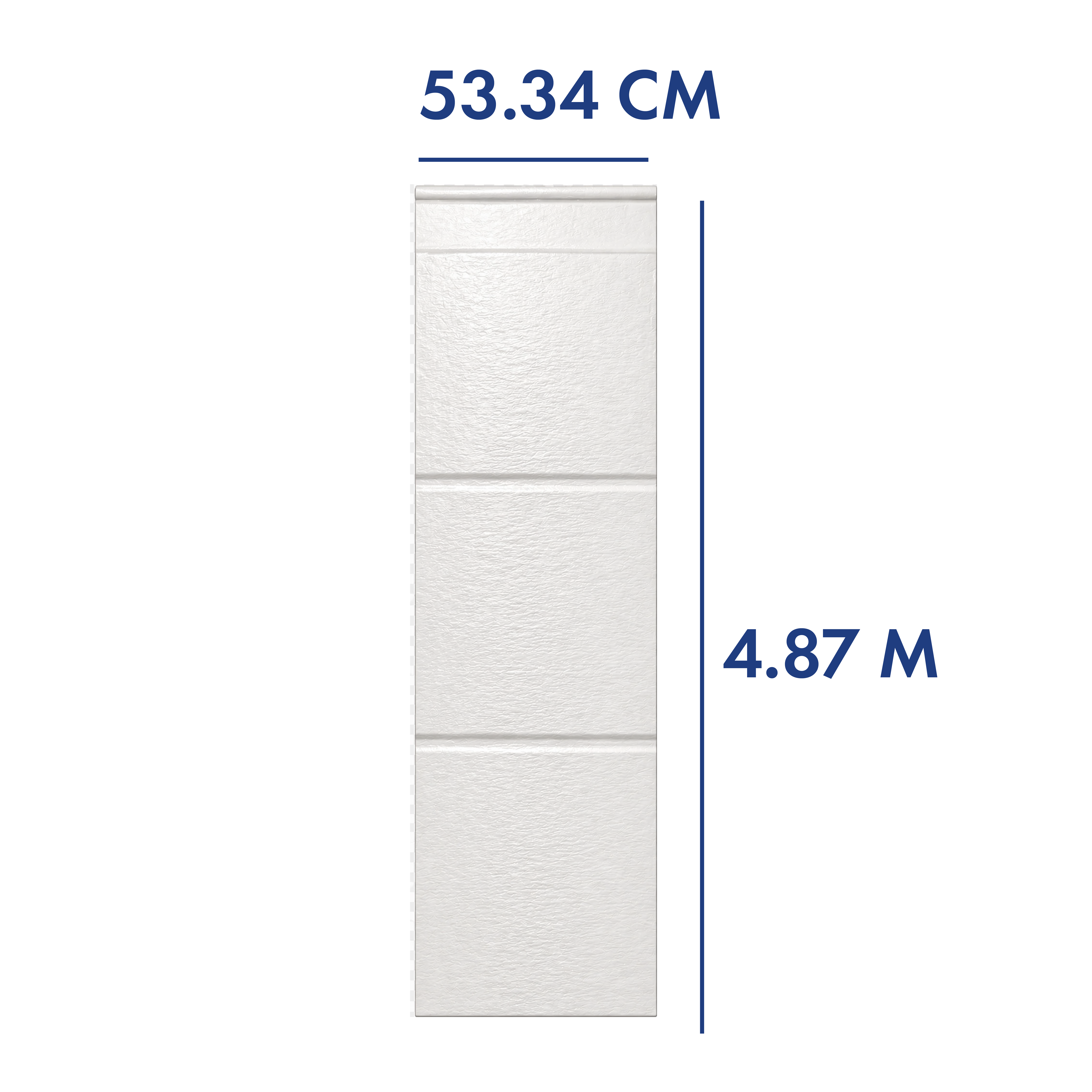 PANEL PARA PORTÓN BLANCO 4.87 M  LARGO x 53.34 CM ANCHO