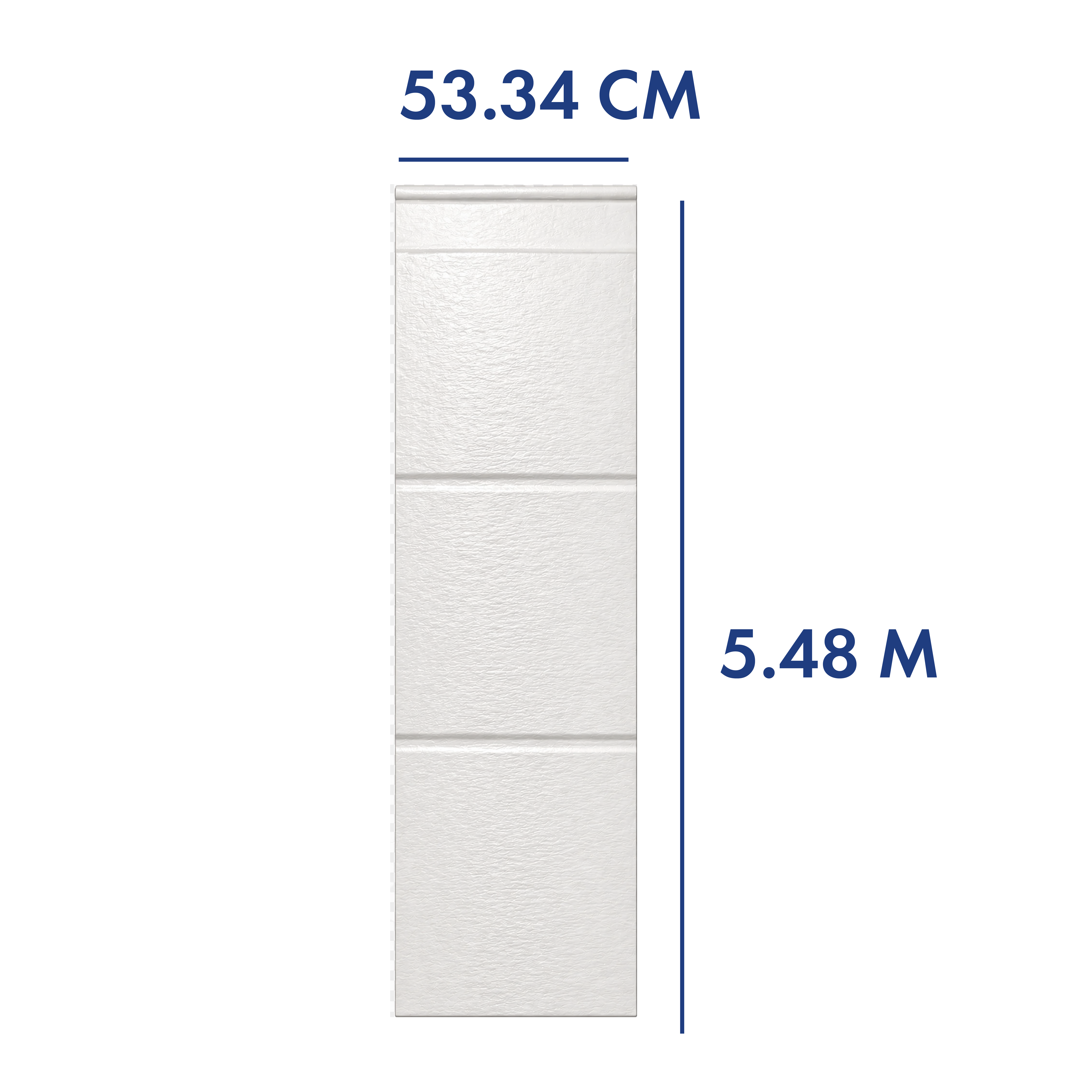 PANEL PARA PORTÓN BLANCO 5.48 M LARGO  x 53.34 CM ANCHO