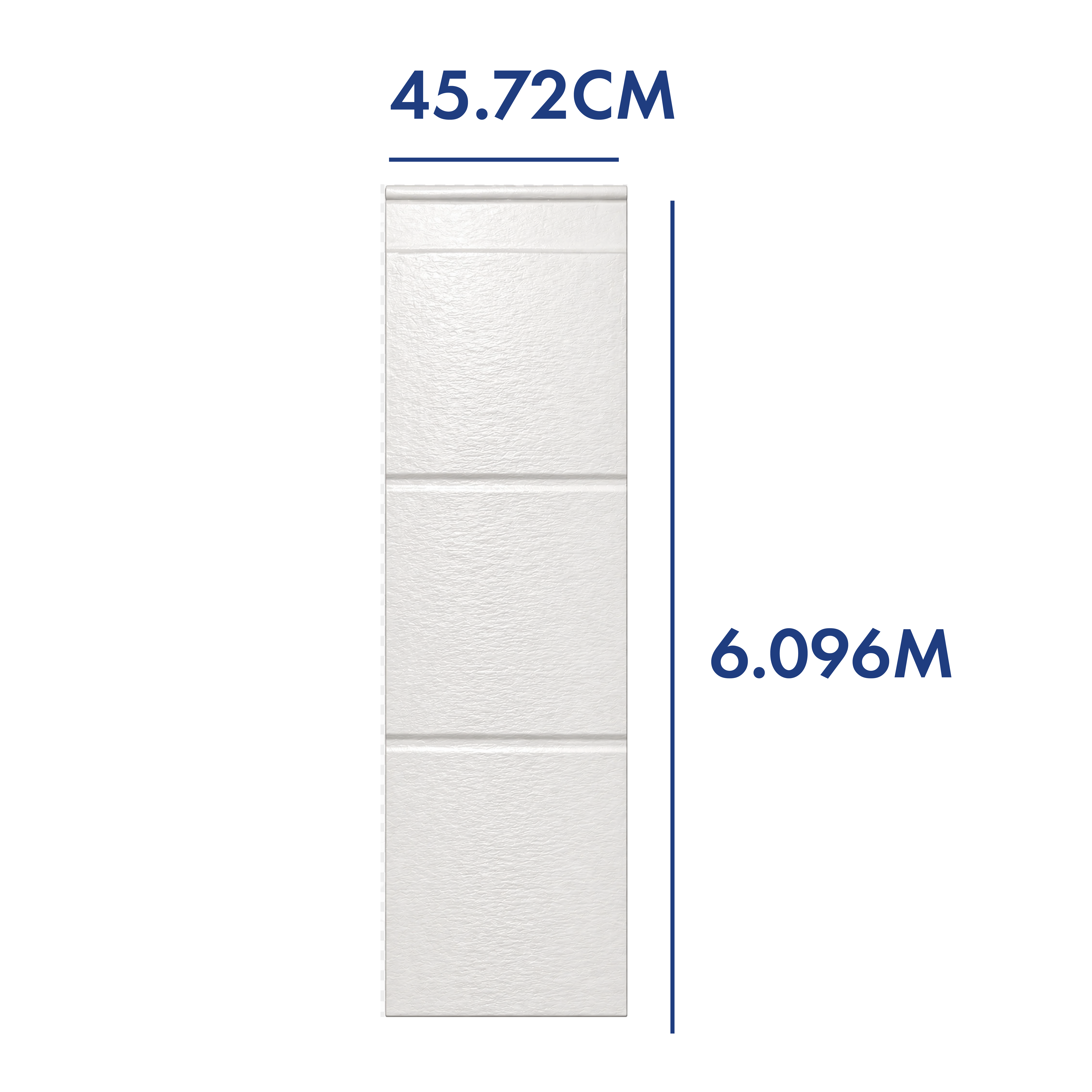 PANEL PARA PORTÓN BLANCO 6.096 M LARGO X 45.72 CM ANCHO