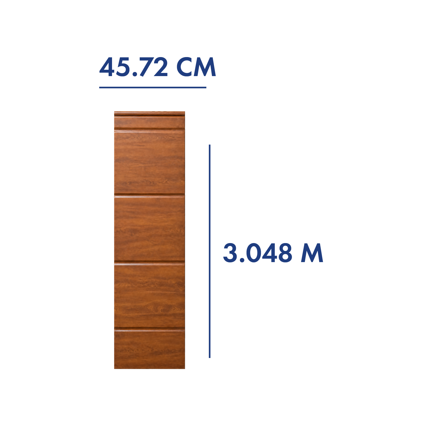 PANEL PARA PORTÓN COLOR ROBLE 3.048 M LARGO X 45.72 CM ANCHO