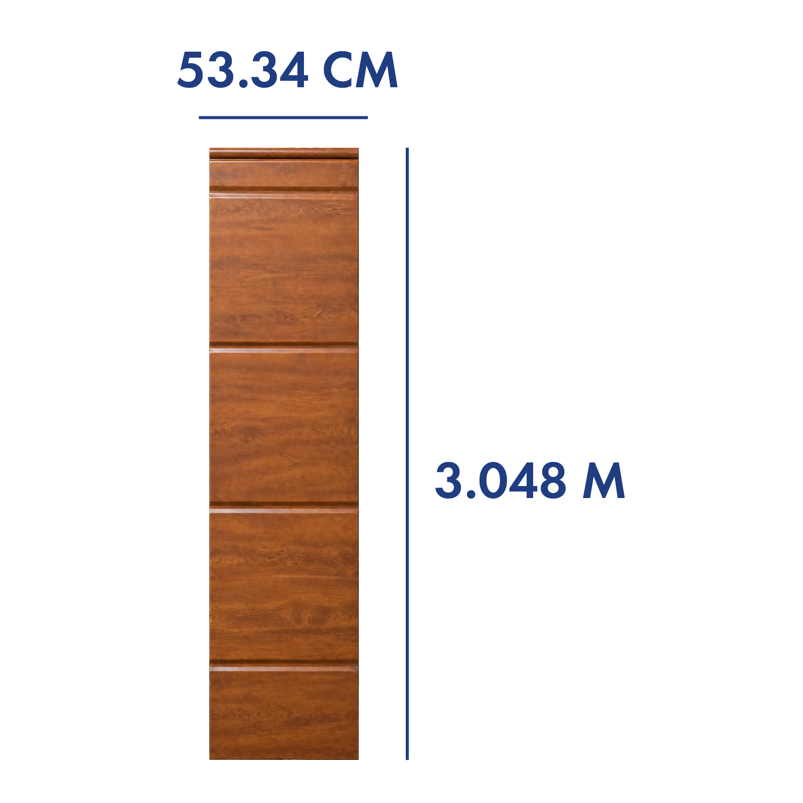 PANEL PARA PORTÓN COLOR ROBLE 3.048 M LARGO X 53.34 CM ANCHO