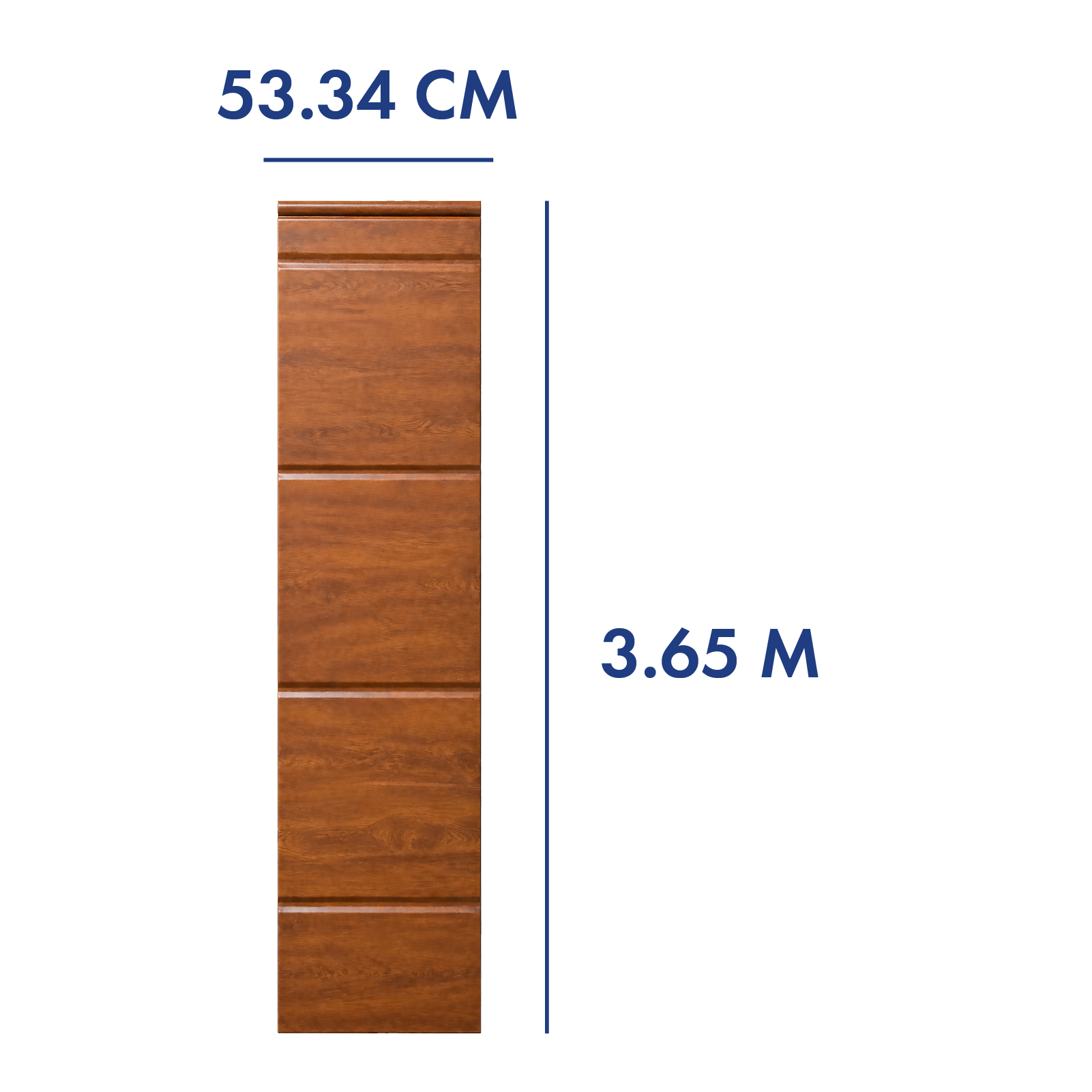 PANEL PARA PORTÓN COLOR ROBLE 3.65 M LARGO X 53.34 CM ANCHO