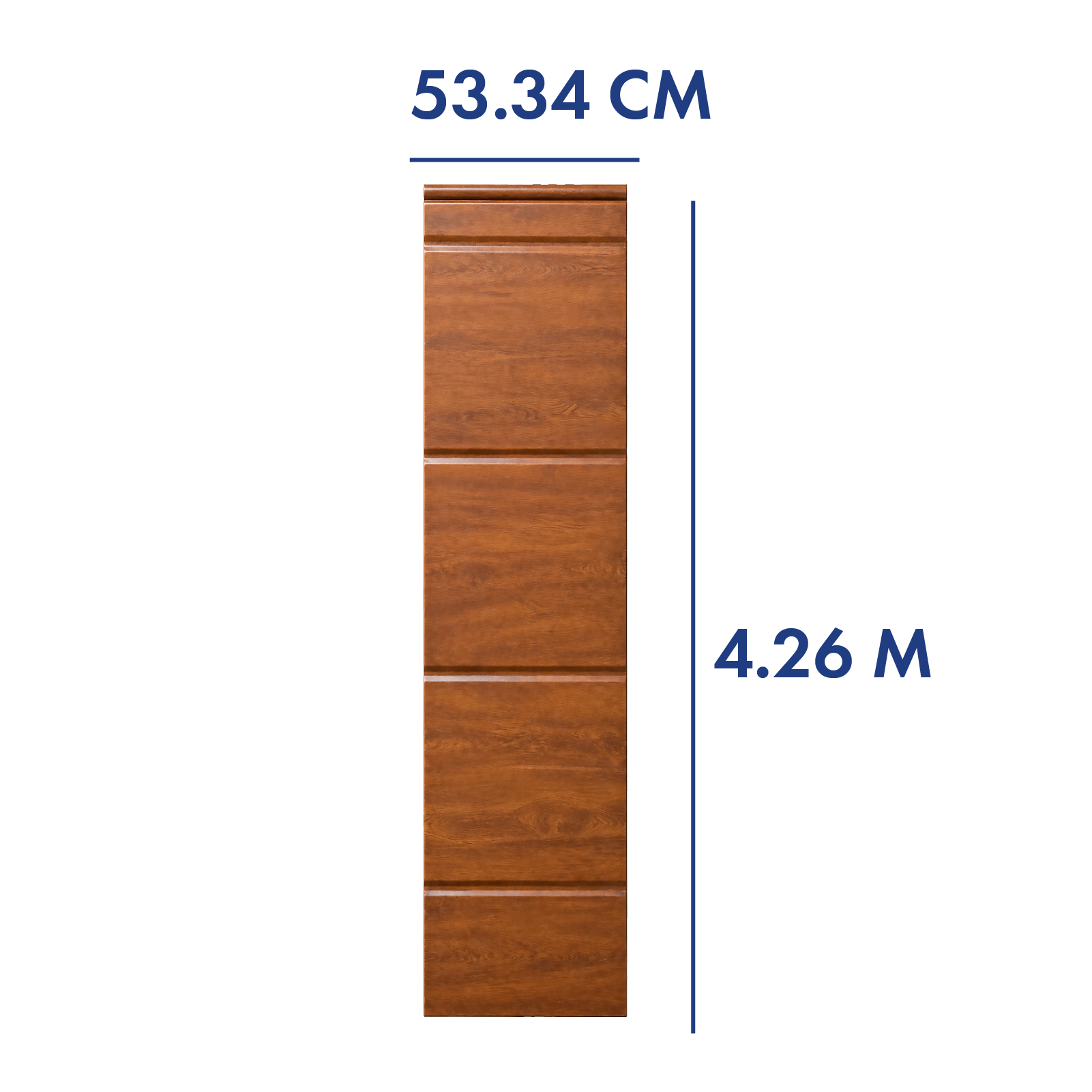 PANEL PARA PORTÓN COLOR ROBLE 4.26 M LARGO X 53.34 CM ANCHO