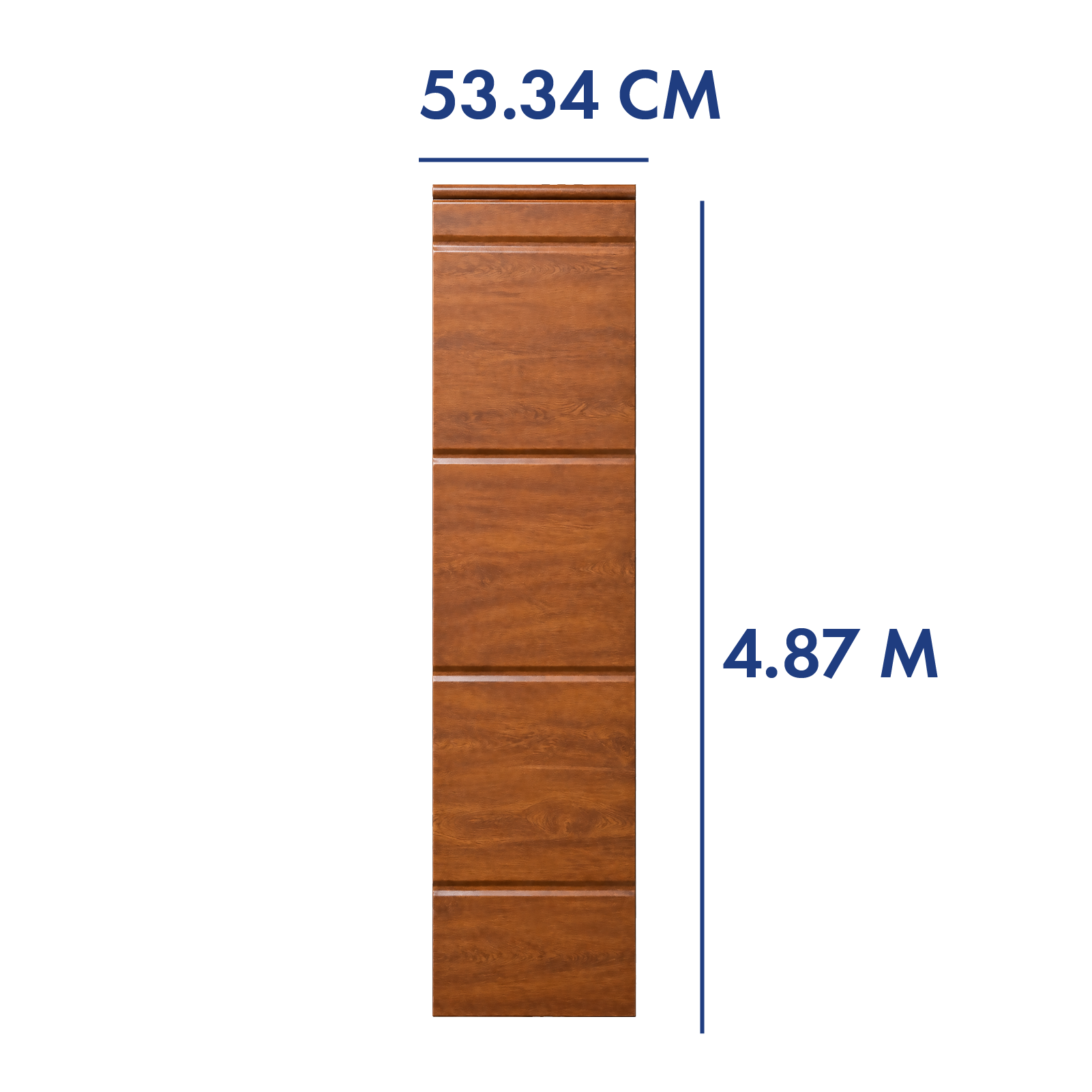 PANEL PARA PORTÓN COLOR ROBLE 4.87 M LARGO X 53.34 CM ANCHO