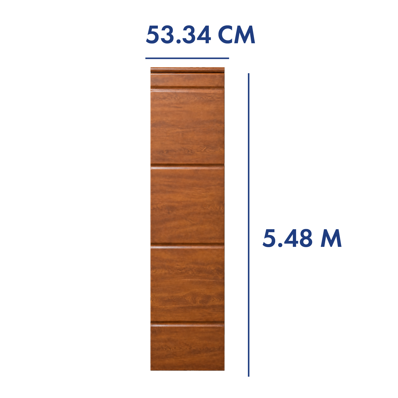 PANEL PARA PORTÓN COLOR ROBLE 5.48 M LARGO X 53.34 CM ANCHO