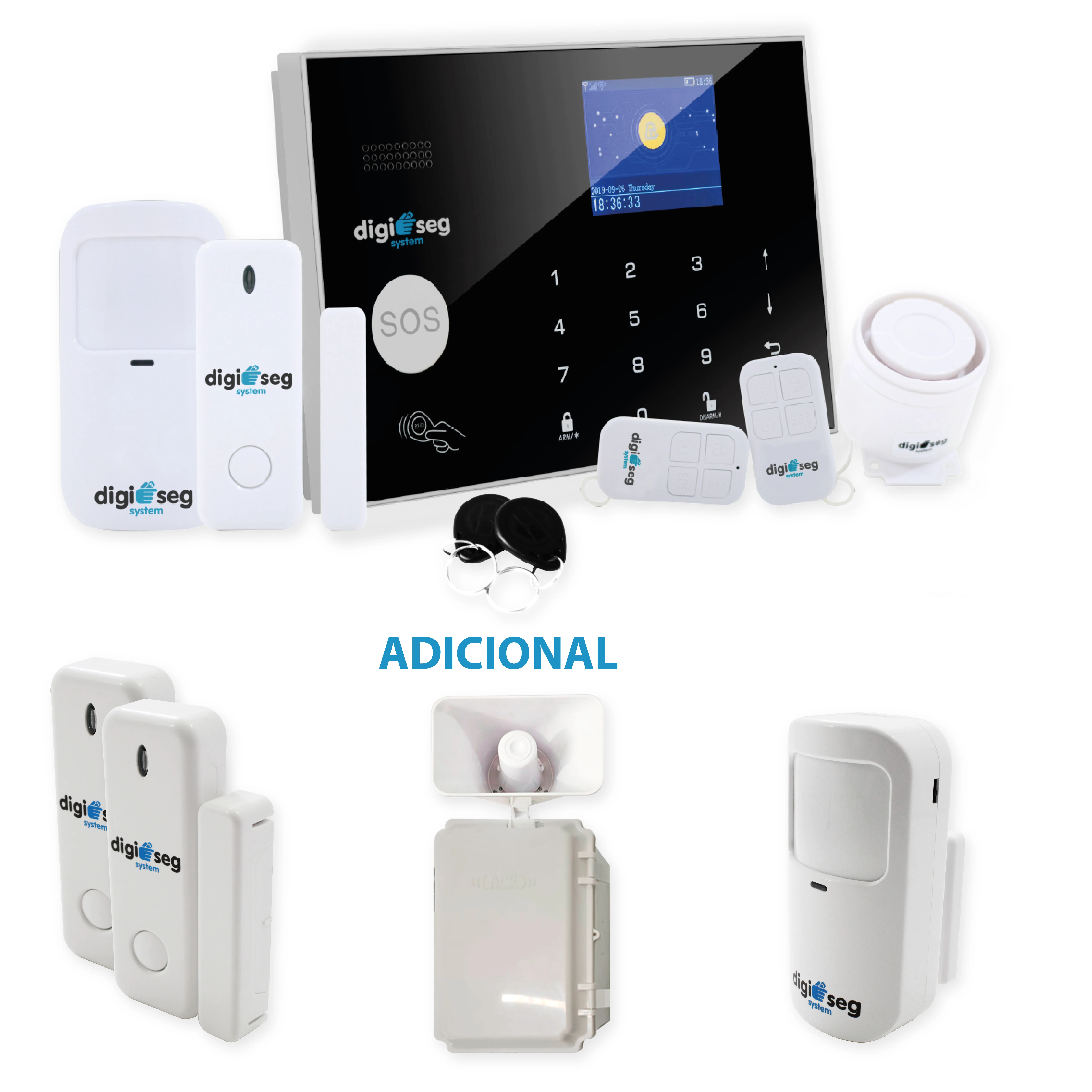 PAQUETE ALARMA TUYA 4G INALAMBRICA