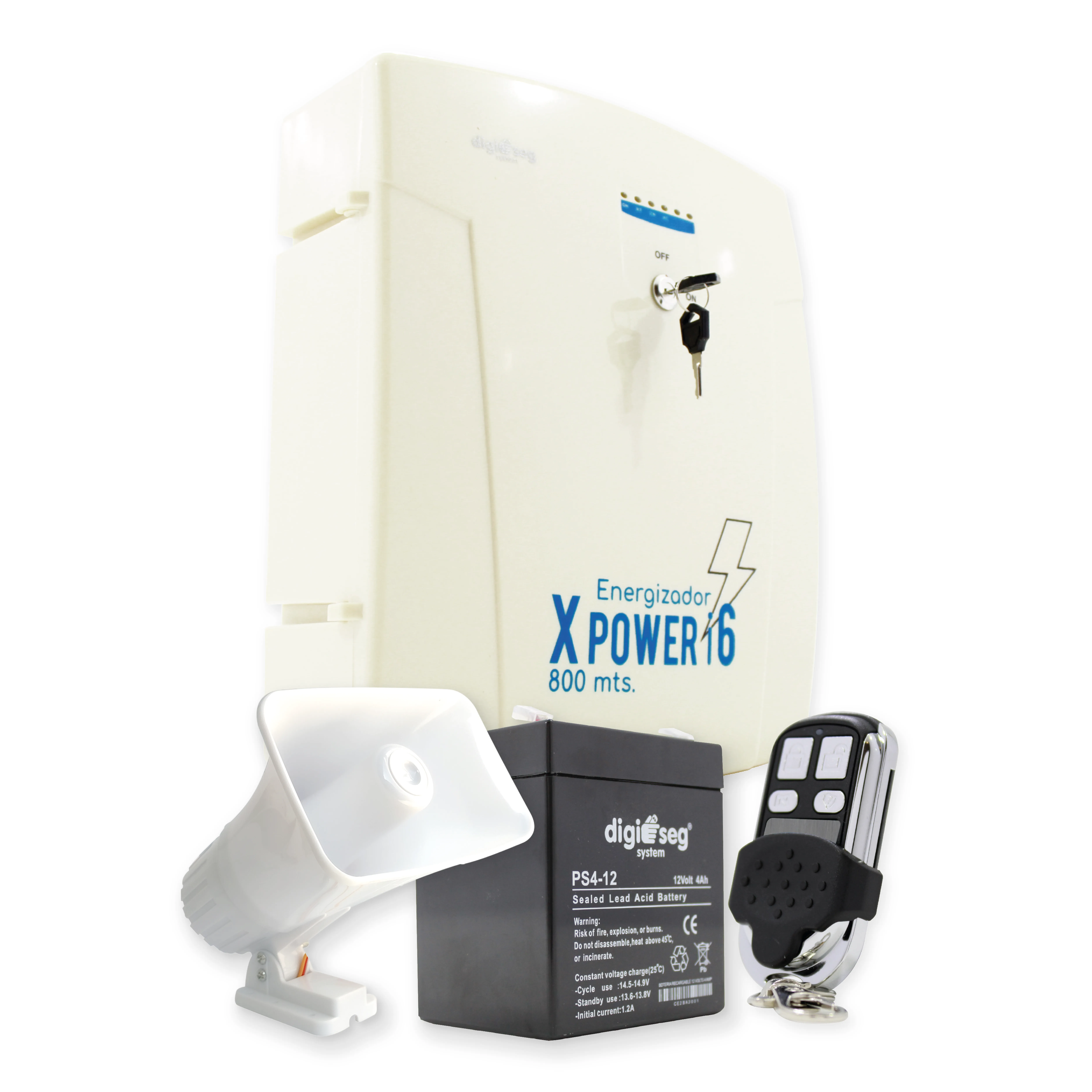 PAQ. REMATE CERCO i6  + SIRENA 30 W + 1 BATERIA 12V + 1 CONTROL